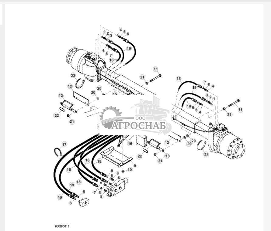 Two-Speed Four Wheel Drive Lines and Hoses (From Flow Control Valve to Cam Lobe Motors) 
